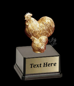 Small LF Cochin Roo & Bantam Cochin Hen Trophy